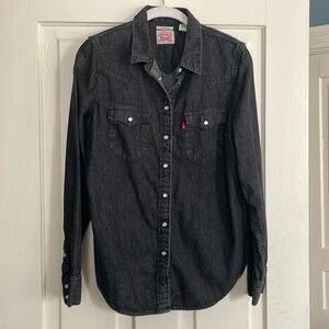Levi’s Black Denim Western Snap Shirt